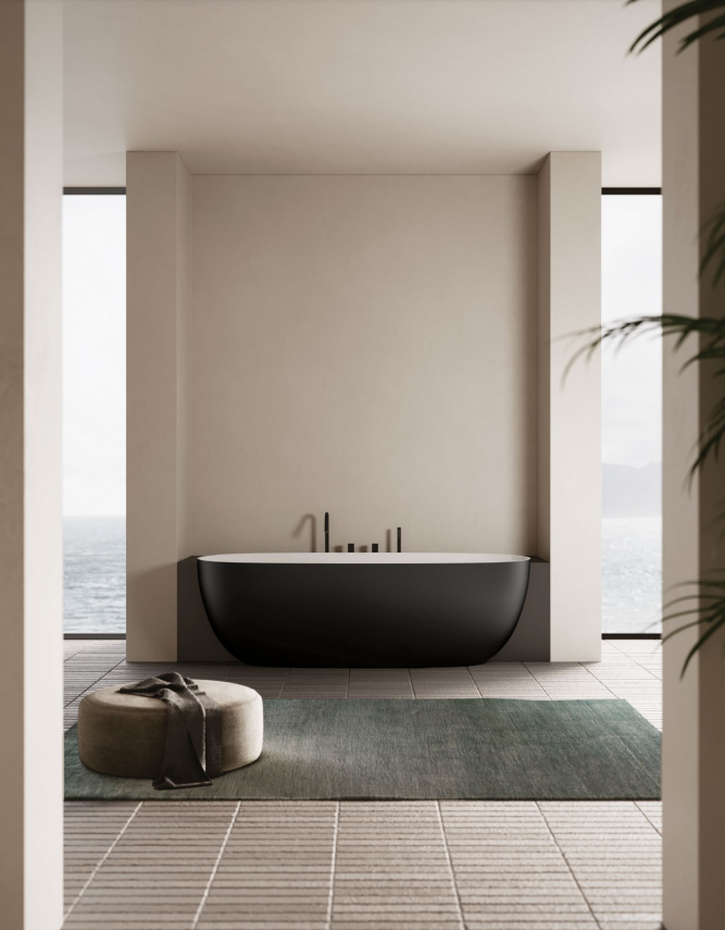 BAIGNOIRE DESIGN ELLISSE NERO