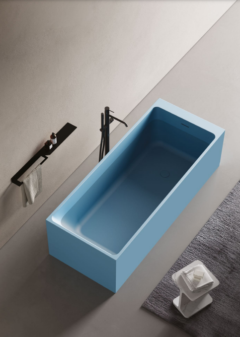 BAIGNOIRE DESIGN SQUARE BLU PASTELLO