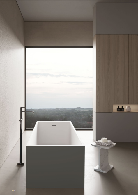 BAIGNOIRE DESIGN SQUARE GRIGIO LONDRA